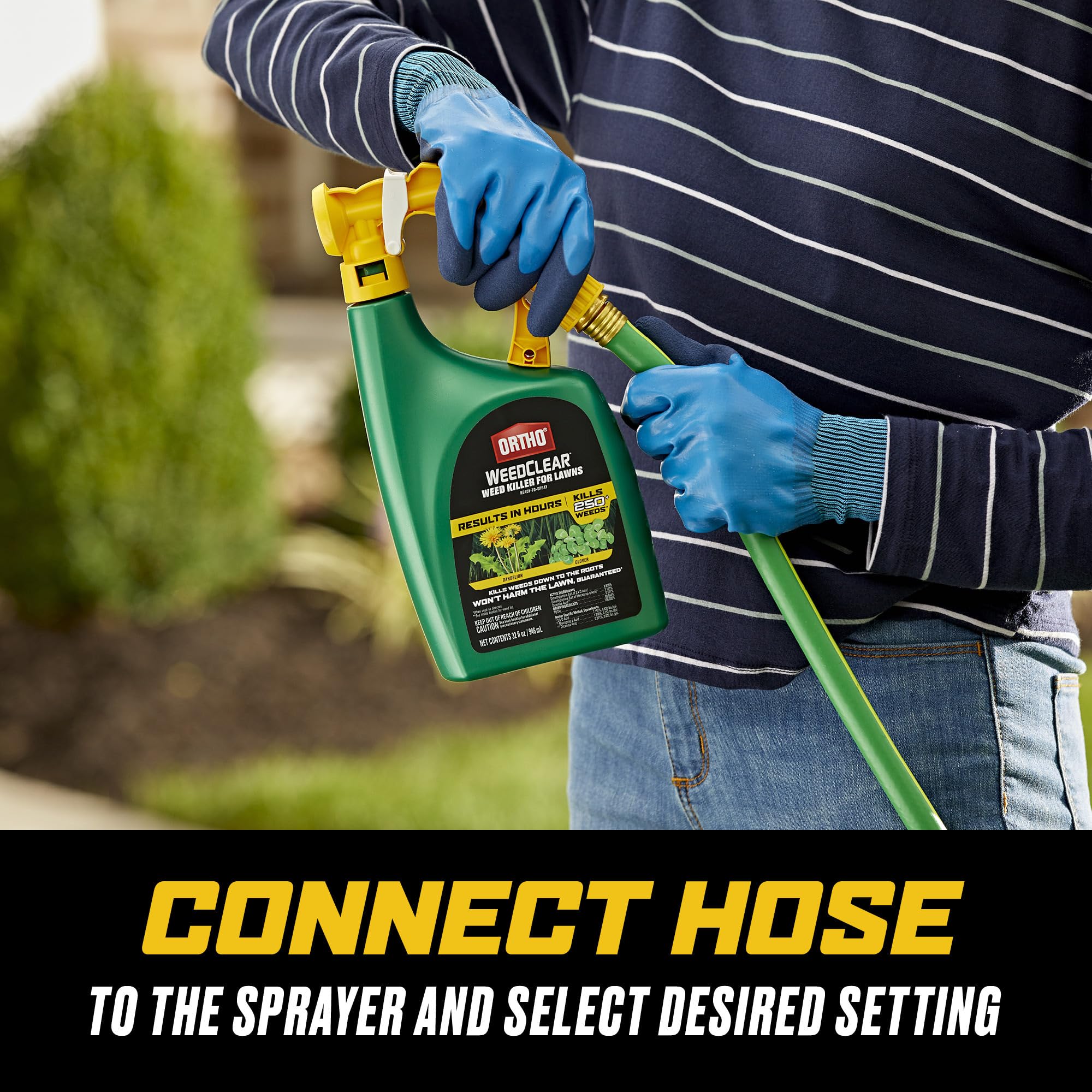 Ortho WeedClear three-ingredient formula targets common lawn weeds effectively