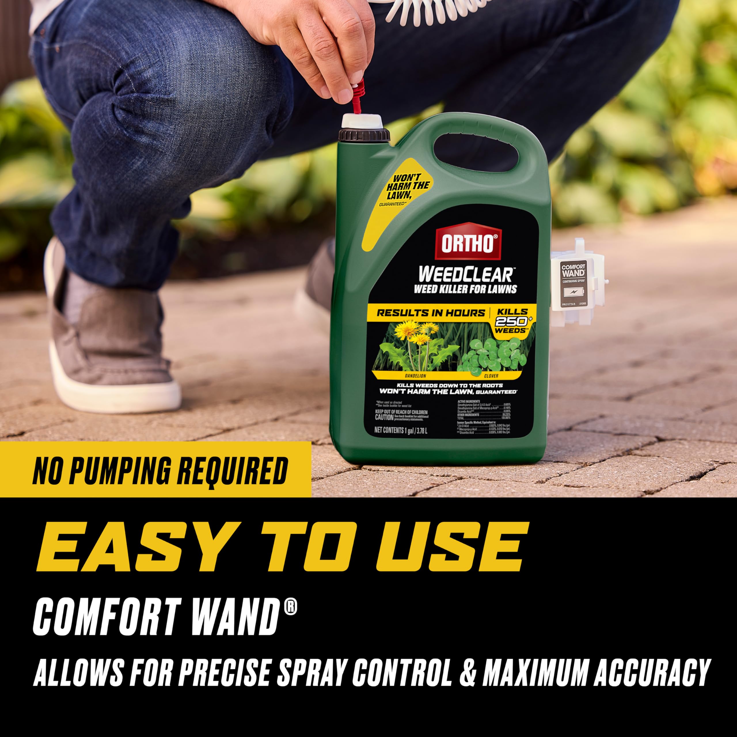 Ortho WeedClear showing fast visible results on weeds