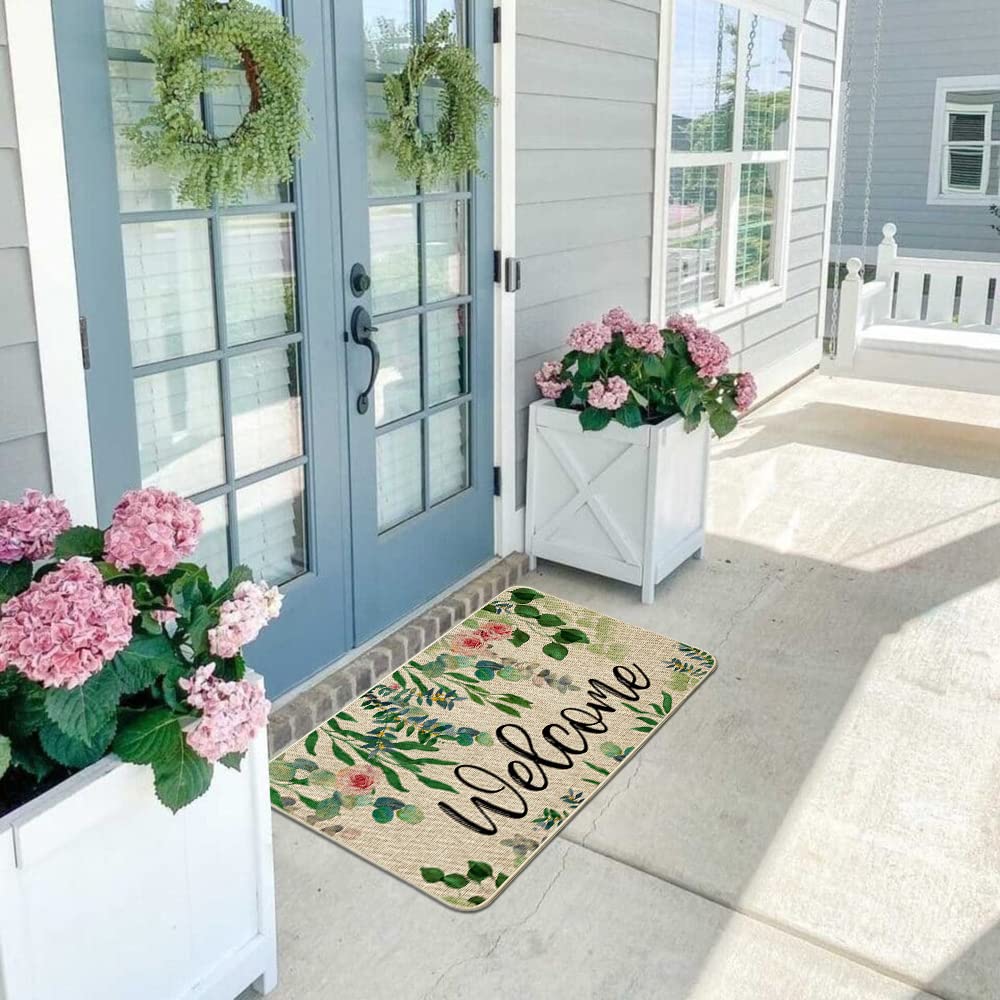 ORTIGIA 17x29.5 inch doormat fits standard entryways with a low-profile design.