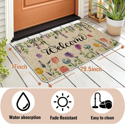 ORTIGIA non-slip rubber backing provides stable footing on any porch or entry