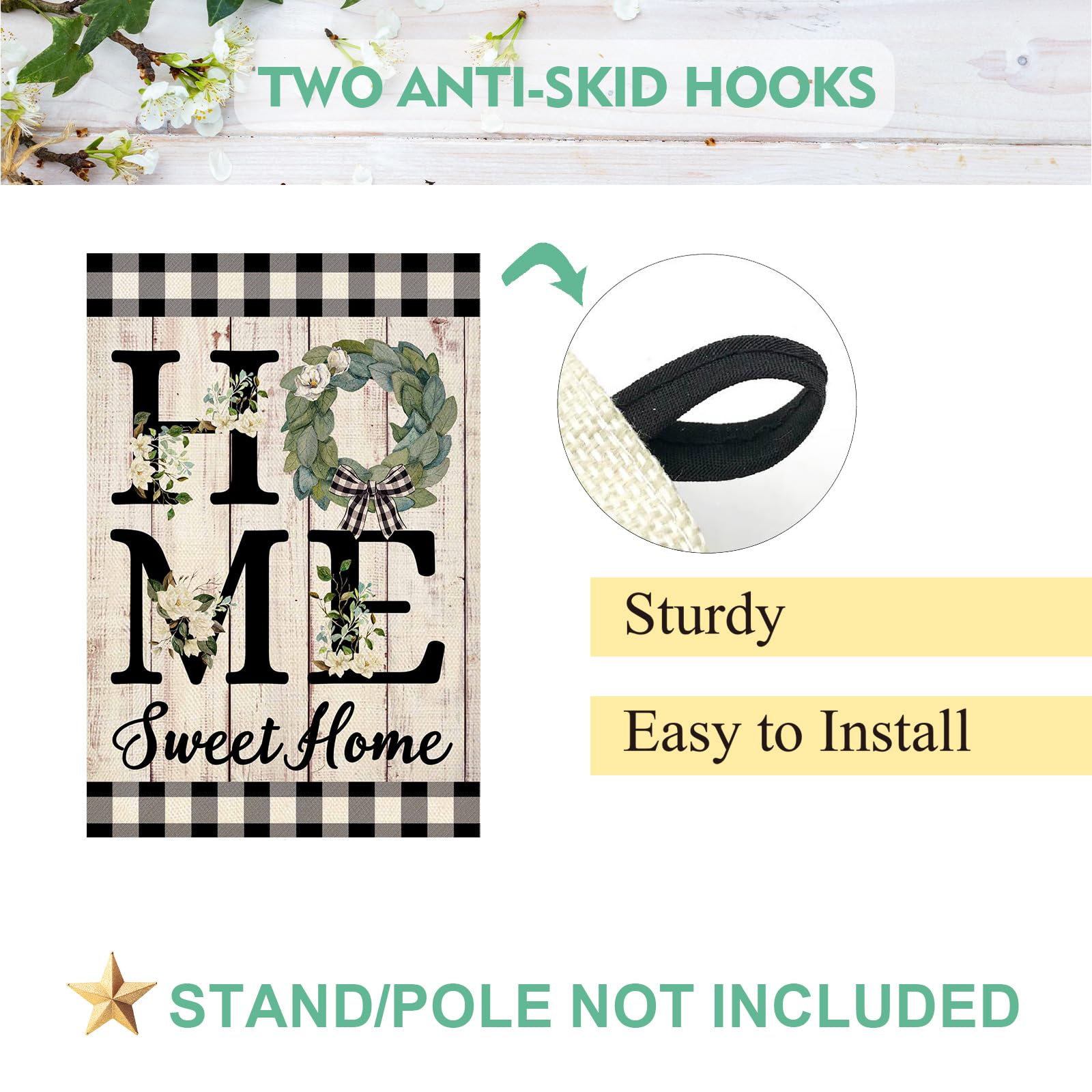 Flag measures 28x40 inches, ideal for front yard or porch display.