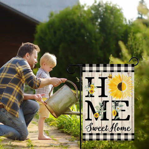 ORTIGIA Sunflower Buffalo Plaid design adds cheerful farmhouse vibe