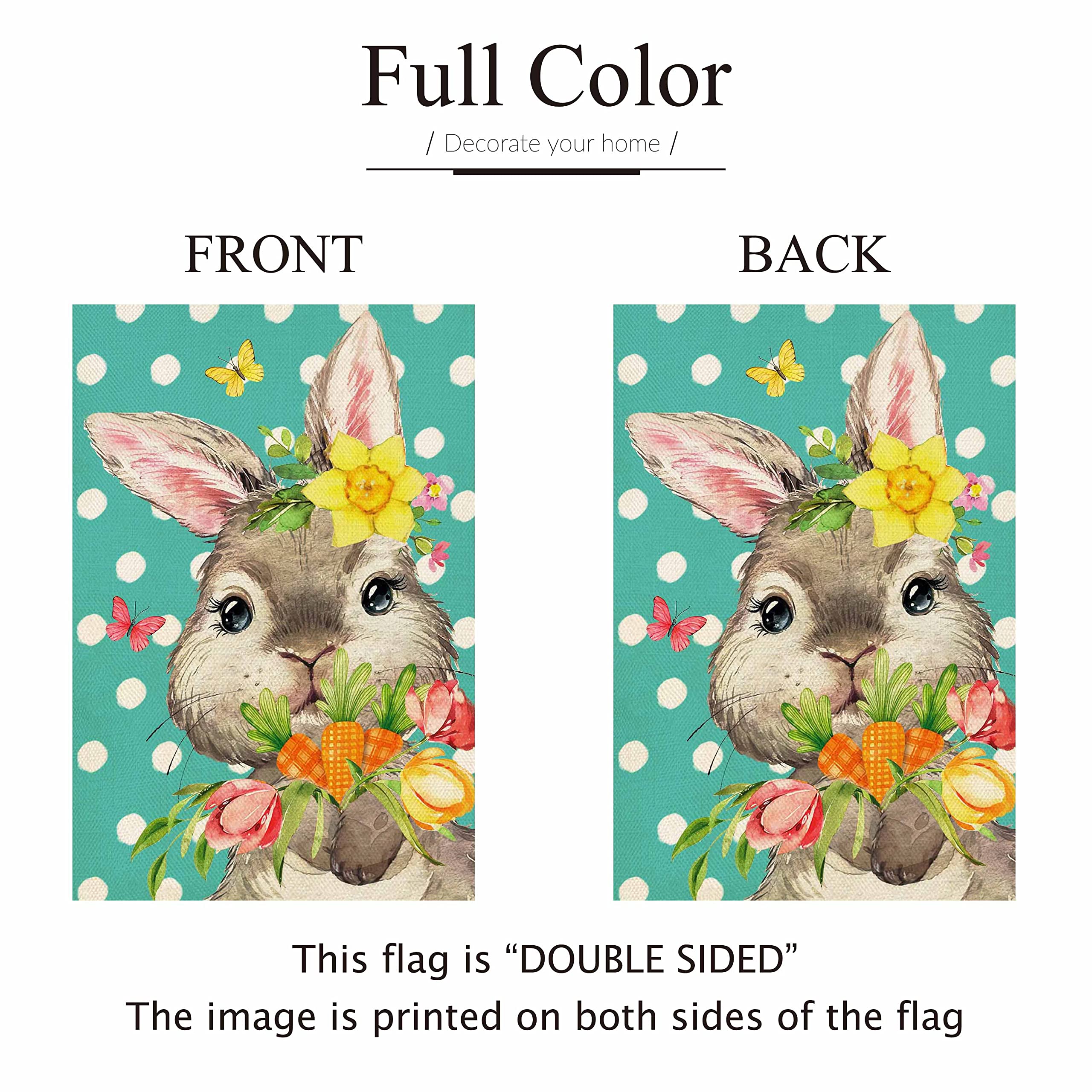 ORTIGIA weather-resistant burlap flag designed for year-round outdoor use.