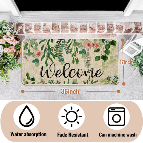 Non-slip rubber backing on ORTIGIA Welcome doormat.