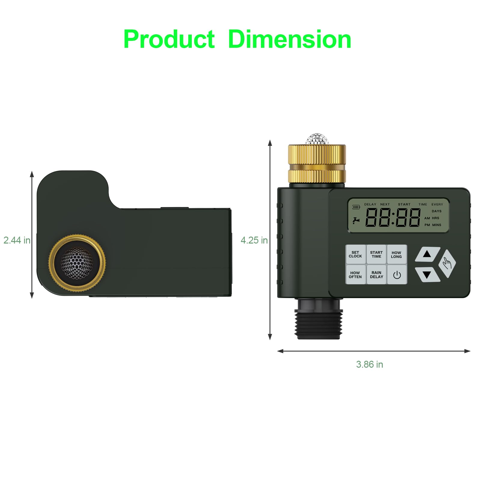 Ortis timer supports outdoor irrigation for lawn, garden, greenhouse, orchard