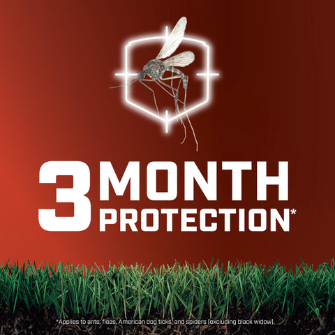 Ortho Home Defense spray on lawn and flower beds to reduce pests