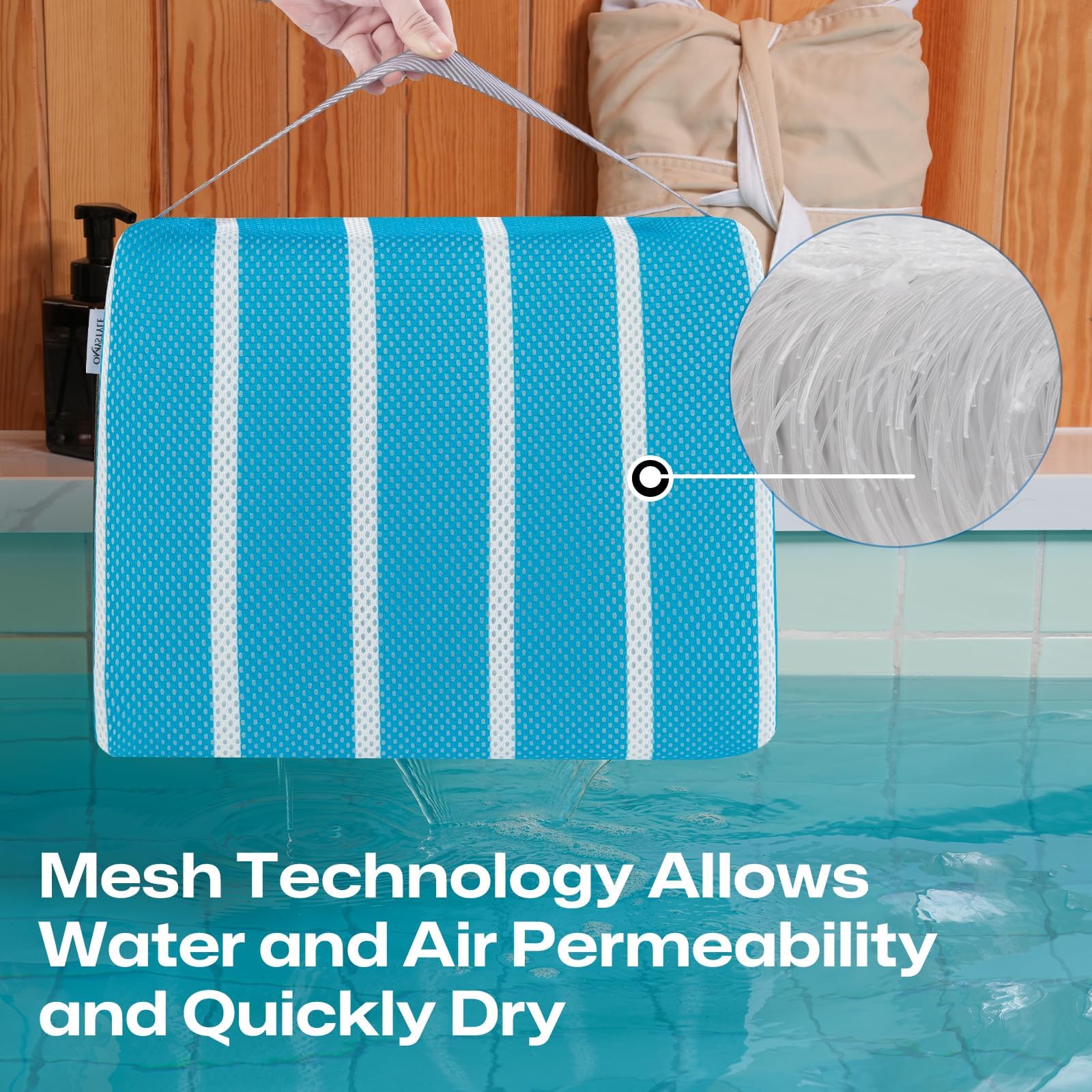 OS OMYSTYLE hot tub booster seat pillow 4D mesh dries quickly