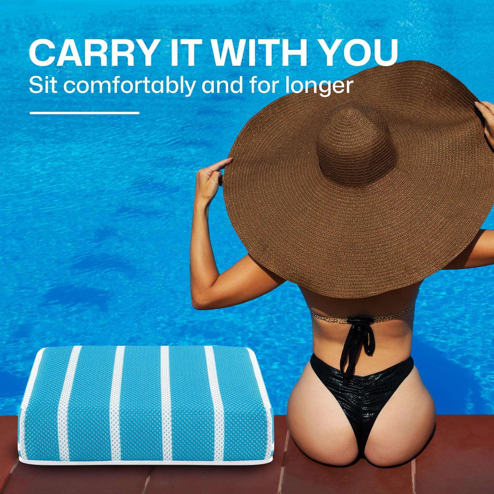 OS OMYSTYLE hot tub booster seat pillow with portable handle