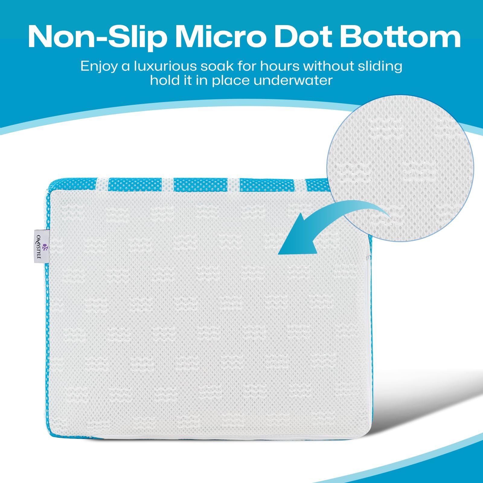 OS OMYSTYLE hot tub booster seat pillow removable cover for easy cleaning