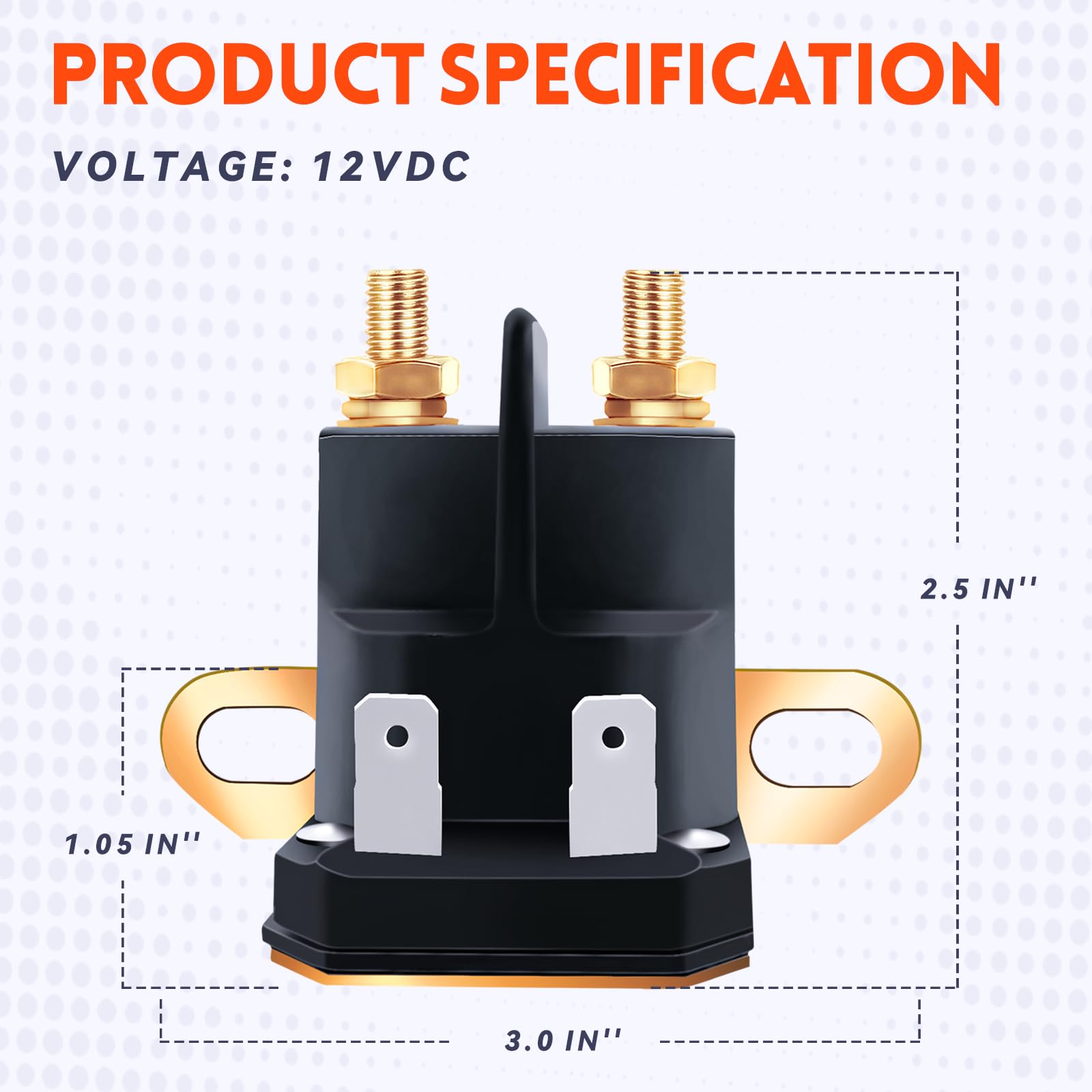 Osakesukar 12V solenoid side connector close-up with wiring interface.