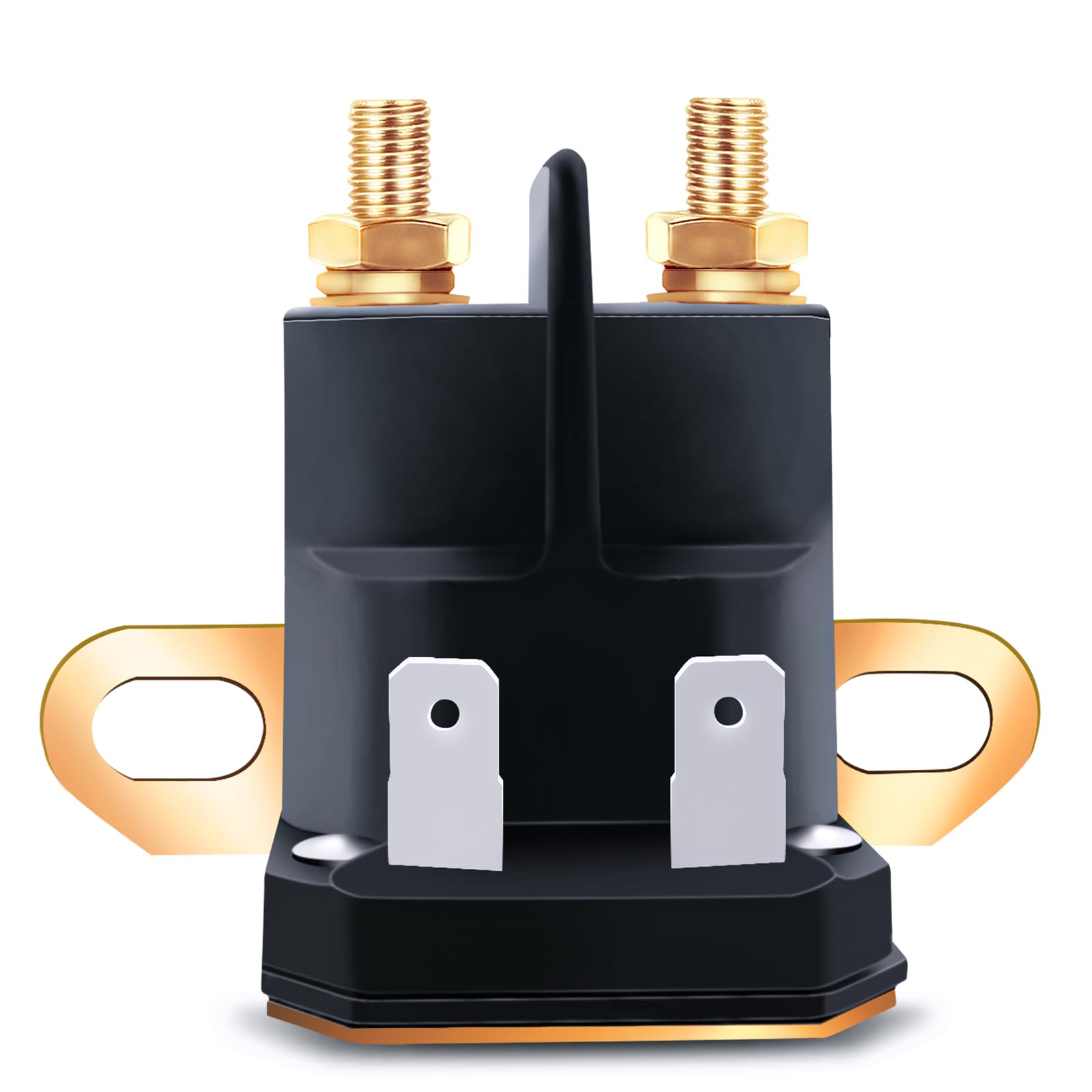 Osakesukar lawn mower starter solenoid front view shows compact 12V unit.