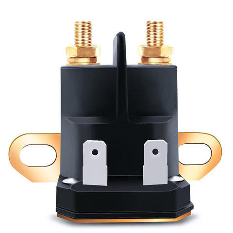 Osakesukar lawn mower starter solenoid front view shows compact 12V unit.