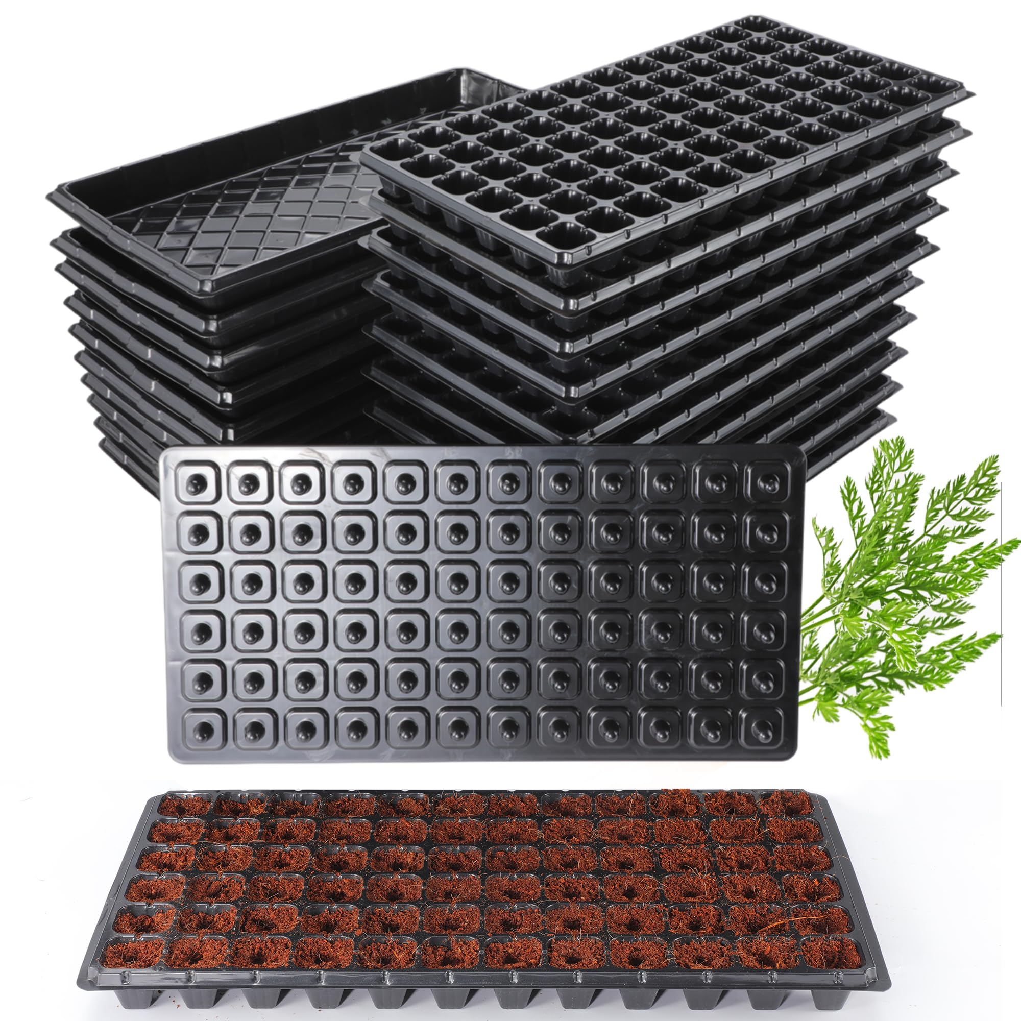 Oscorna 72-cell seed starter trays with dibber for efficient planting