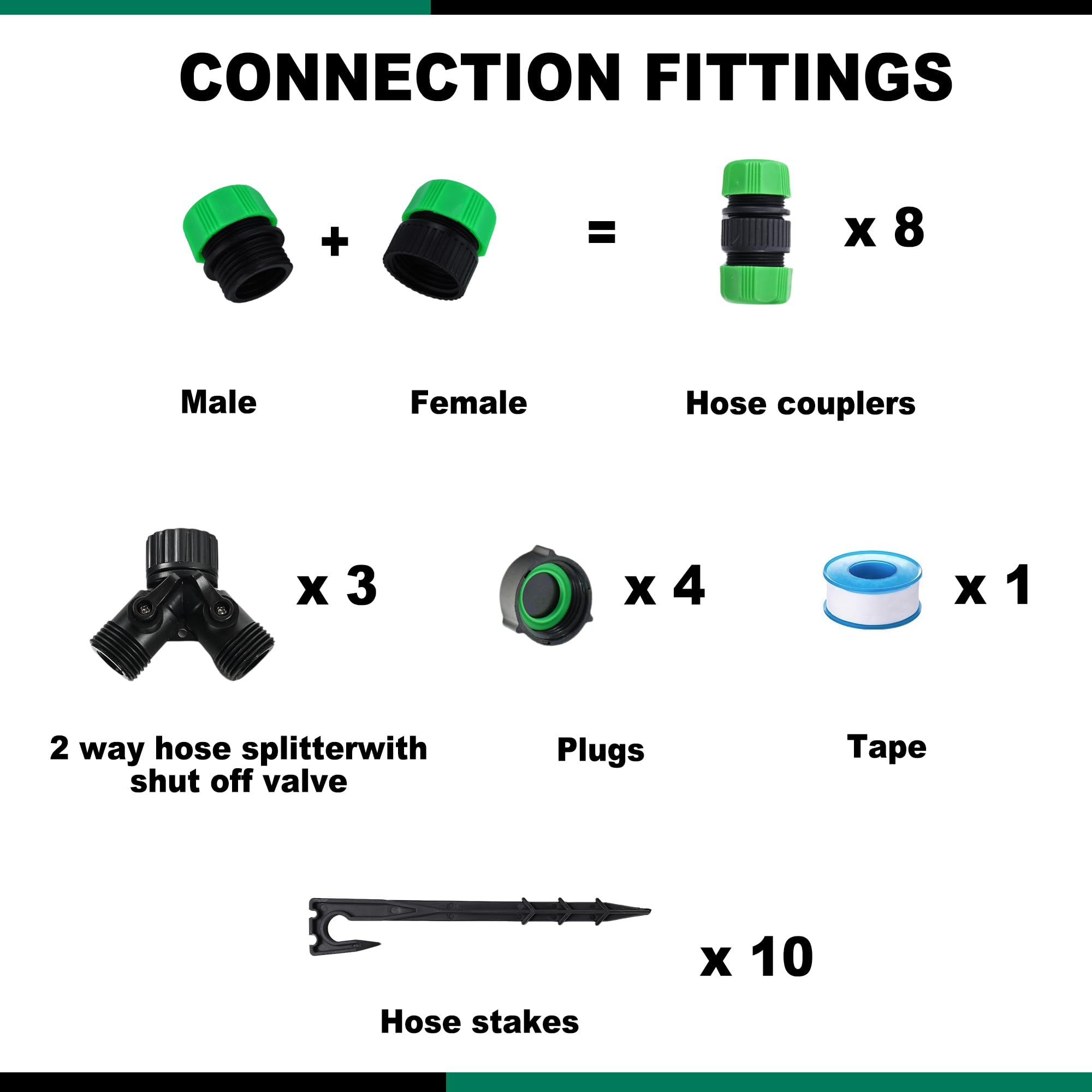 Oscorna hose couplers 8 pcs enable secure, easy customization