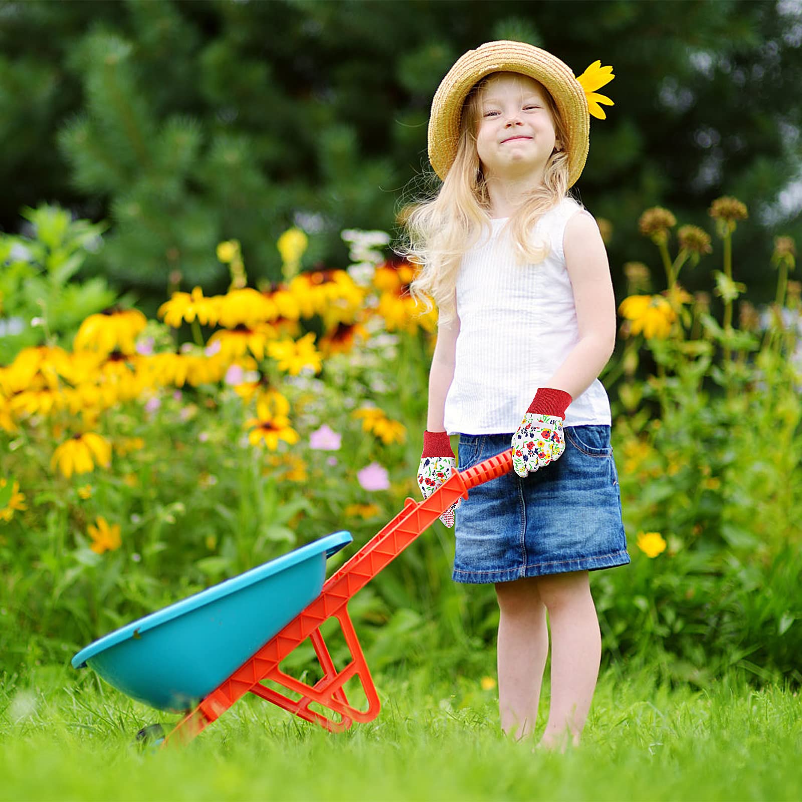 OSDUE Kids Gardening Gloves suitable for gardening, beach, and outdoor activities