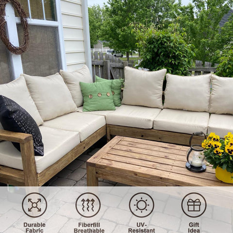 Oslimea covers revitalize old cushions with a fresh, tidy appearance.
