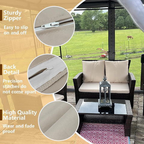 Oslimea modern outdoor couch cover adds style to any patio setting.