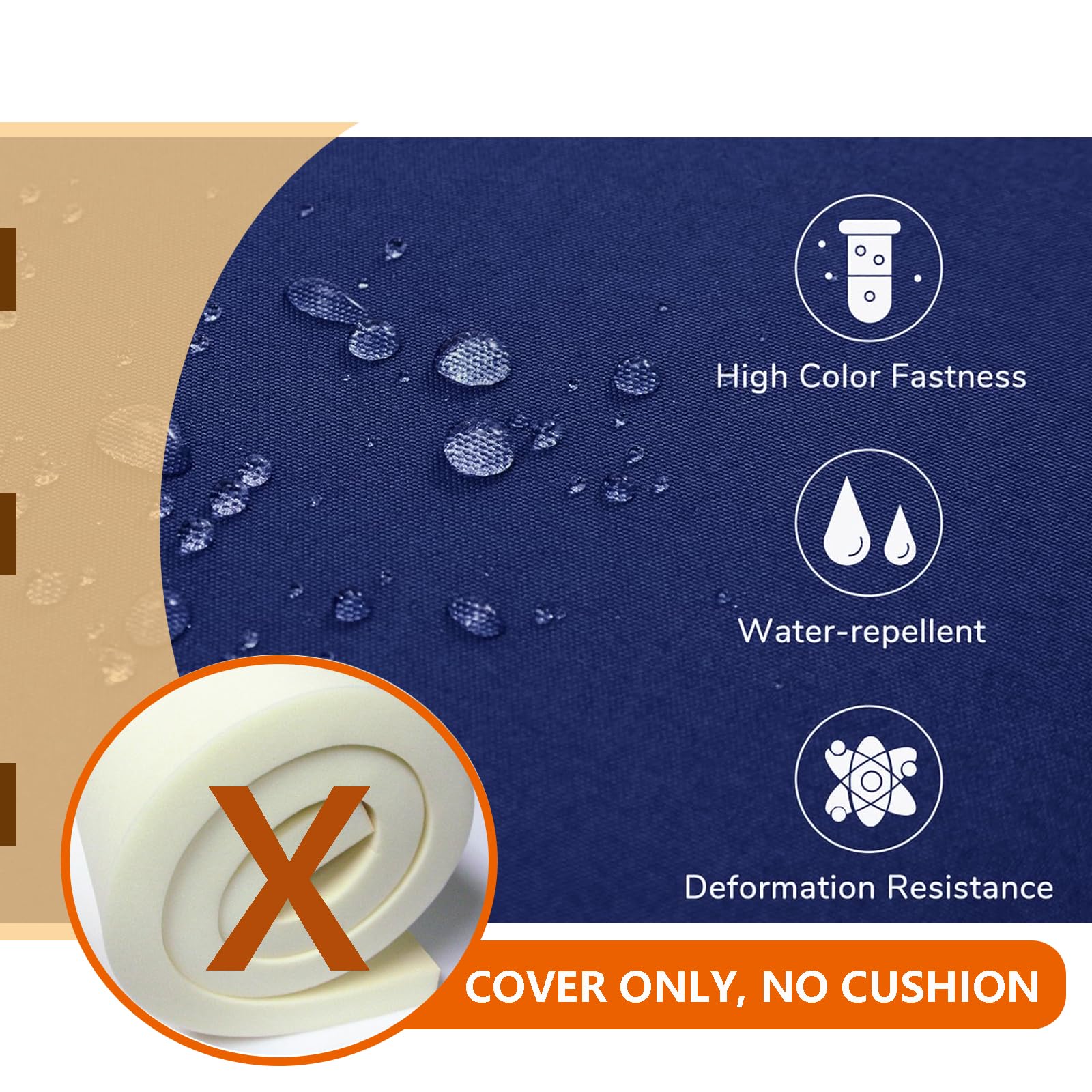 Close-up of Oslimea waterproof fabric in blue for durable outdoor use