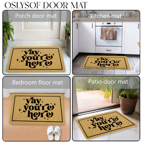 OSLYSOF easy care doormat cleans quickly with a shake or wipe.