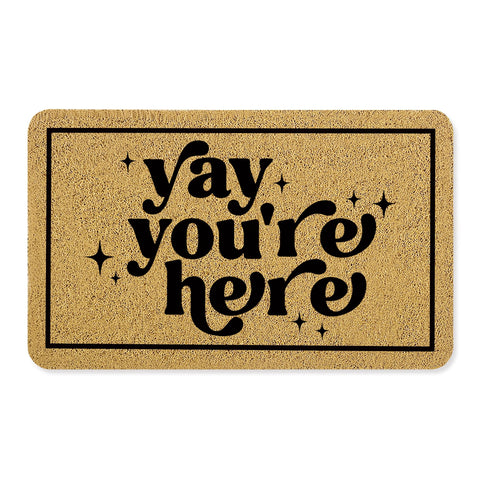 OSLYSOF funny welcome door mat, 30x17 inches, ideal for entryways and greeting guests.