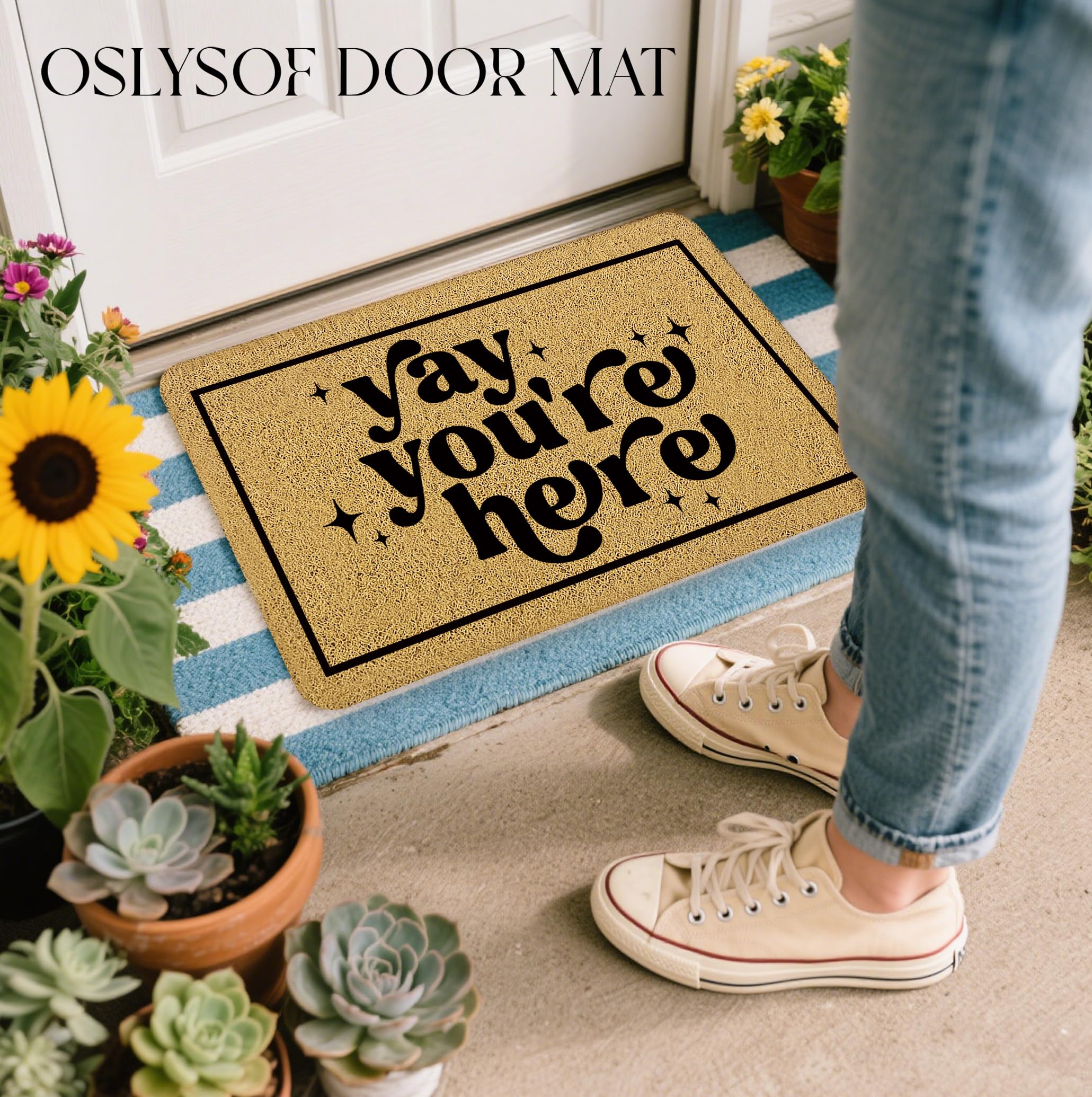 OSLYSOF gift ready doormat ideal for housewarmings and birthdays.