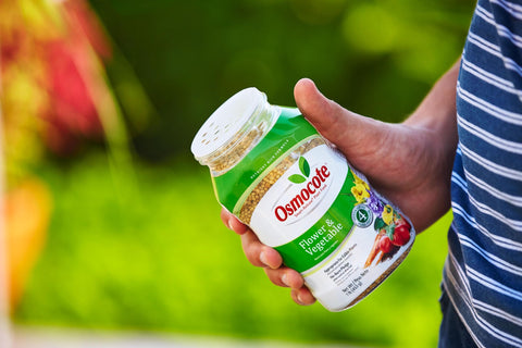 Osmocote Smart-Release covers about 40 square feet for garden feeding.