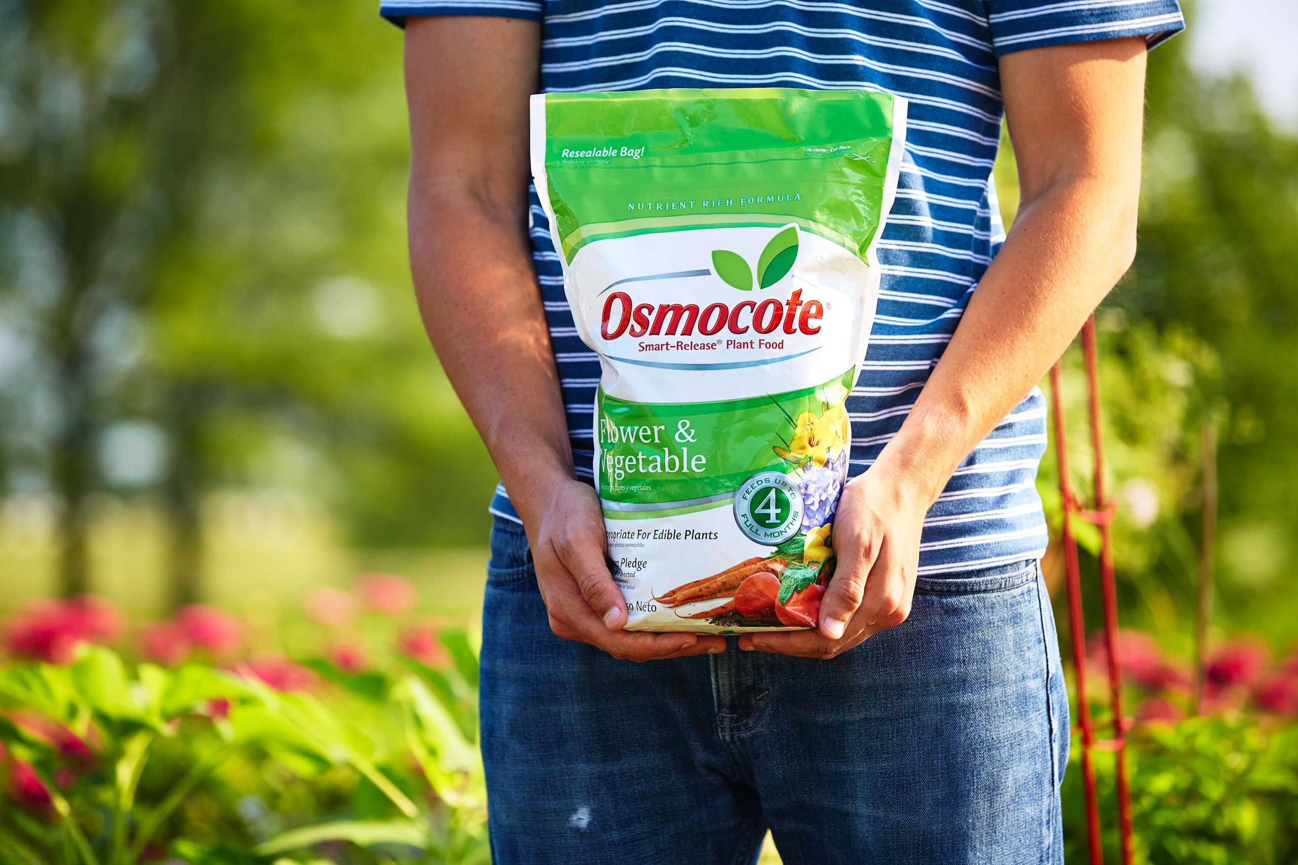 Soil is prepared with Osmocote into topsoil for vegetables.