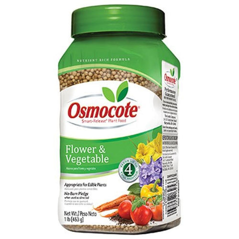 Osmocote Smart-Release cap with granules, convenient for steady garden feeding.