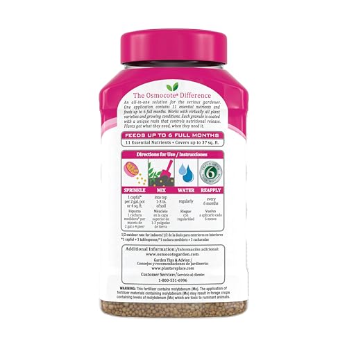 Osmocote resin-coated plant food granules deliver gradual nutrition