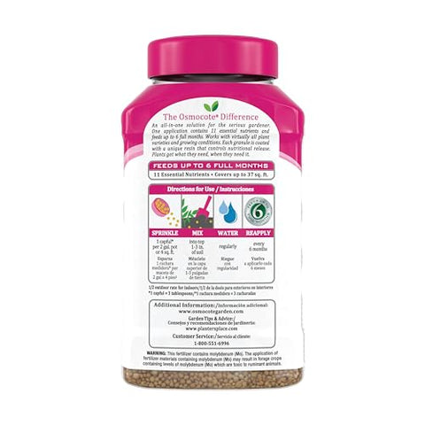 Osmocote resin-coated plant food granules deliver gradual nutrition