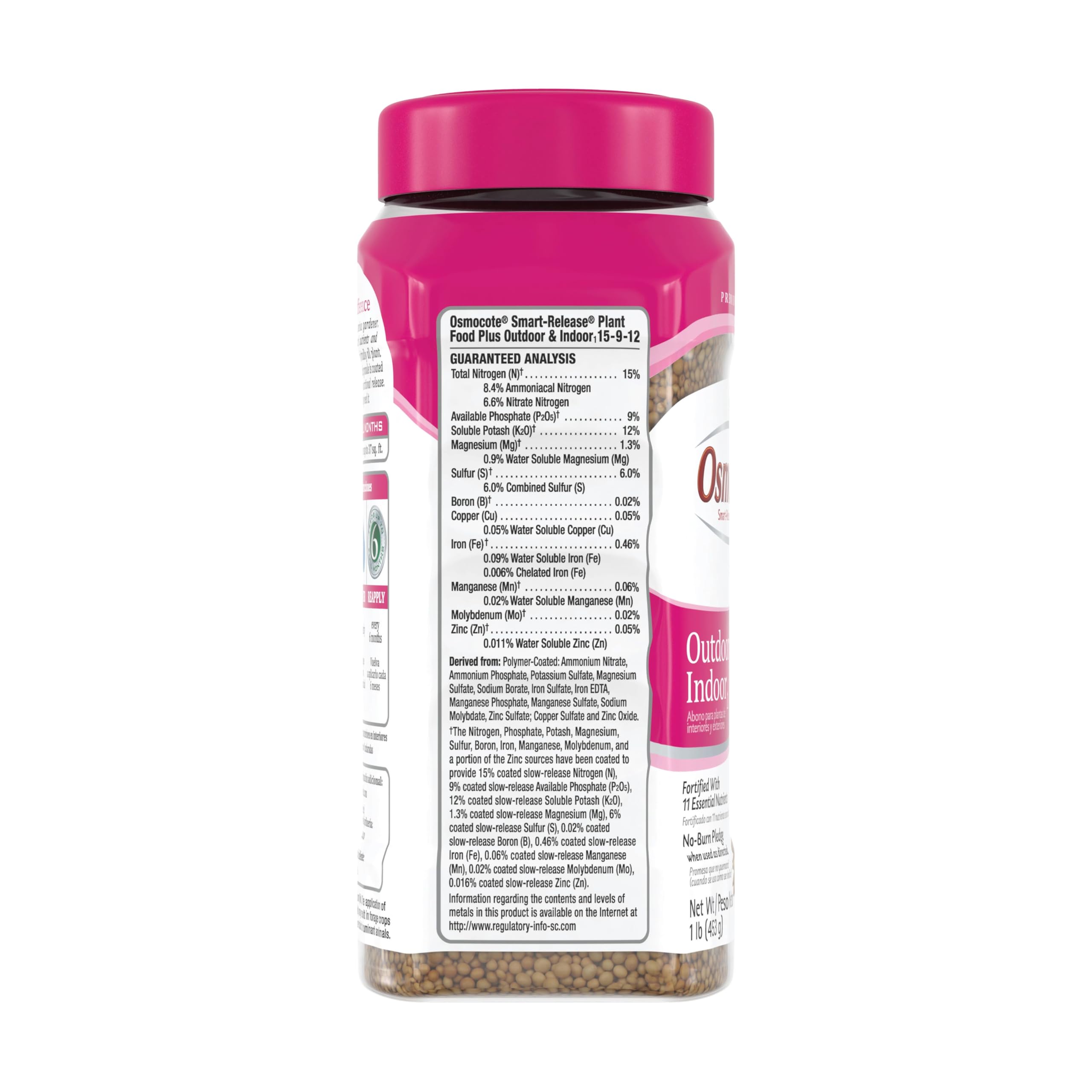 Osmocote being sprinkled into a pot for outdoor or indoor use