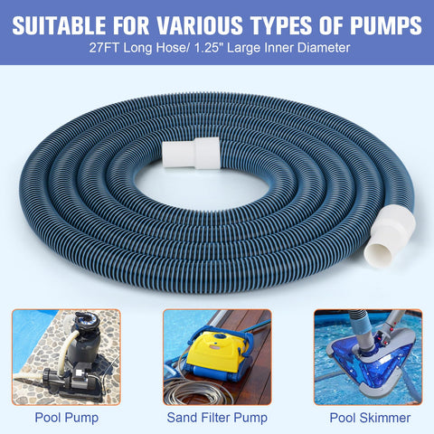 OSMOFUZE 1-1/4 inch hose with threaded end for secure connections.