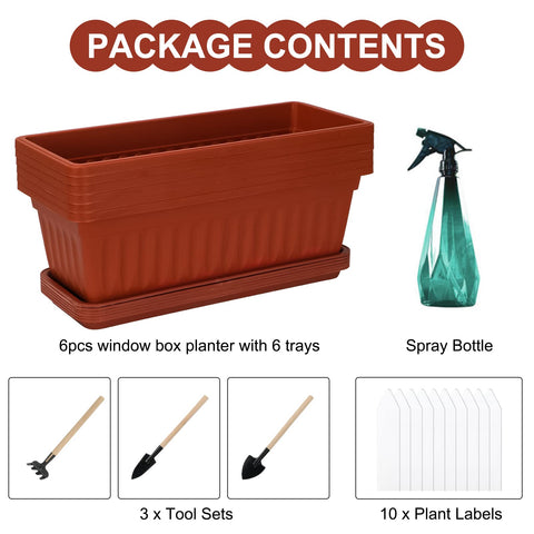 OSMOFUZE rectangular planter with tray keeps indoor surfaces clean and dry