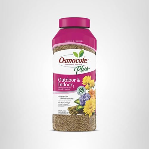 Osmocote coverage reaches up to 75 sq ft per two-pound container.