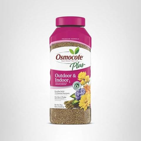 Osmocote coverage reaches up to 75 sq ft per two-pound container.