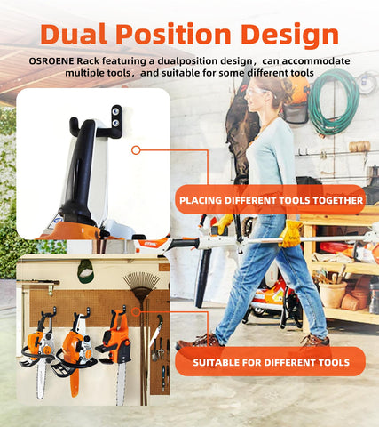 OSROENE chainsaw hanger anti-scratch coating protects surfaces during handling.