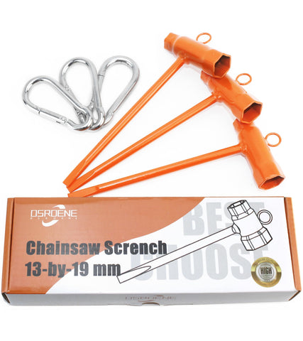 OSROENE chainsaw wrench orange 3-pack, easy to spot during outdoor maintenance.