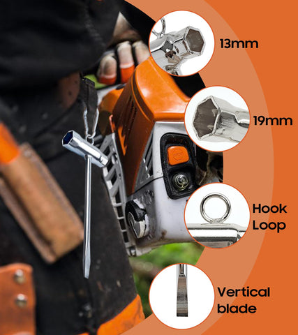 OSROENE chainsaw wrench sturdy stamped steel construction for lasting durability