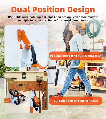 OSROENE chainsaw hanger fits models like Stihl and Husqvarna.