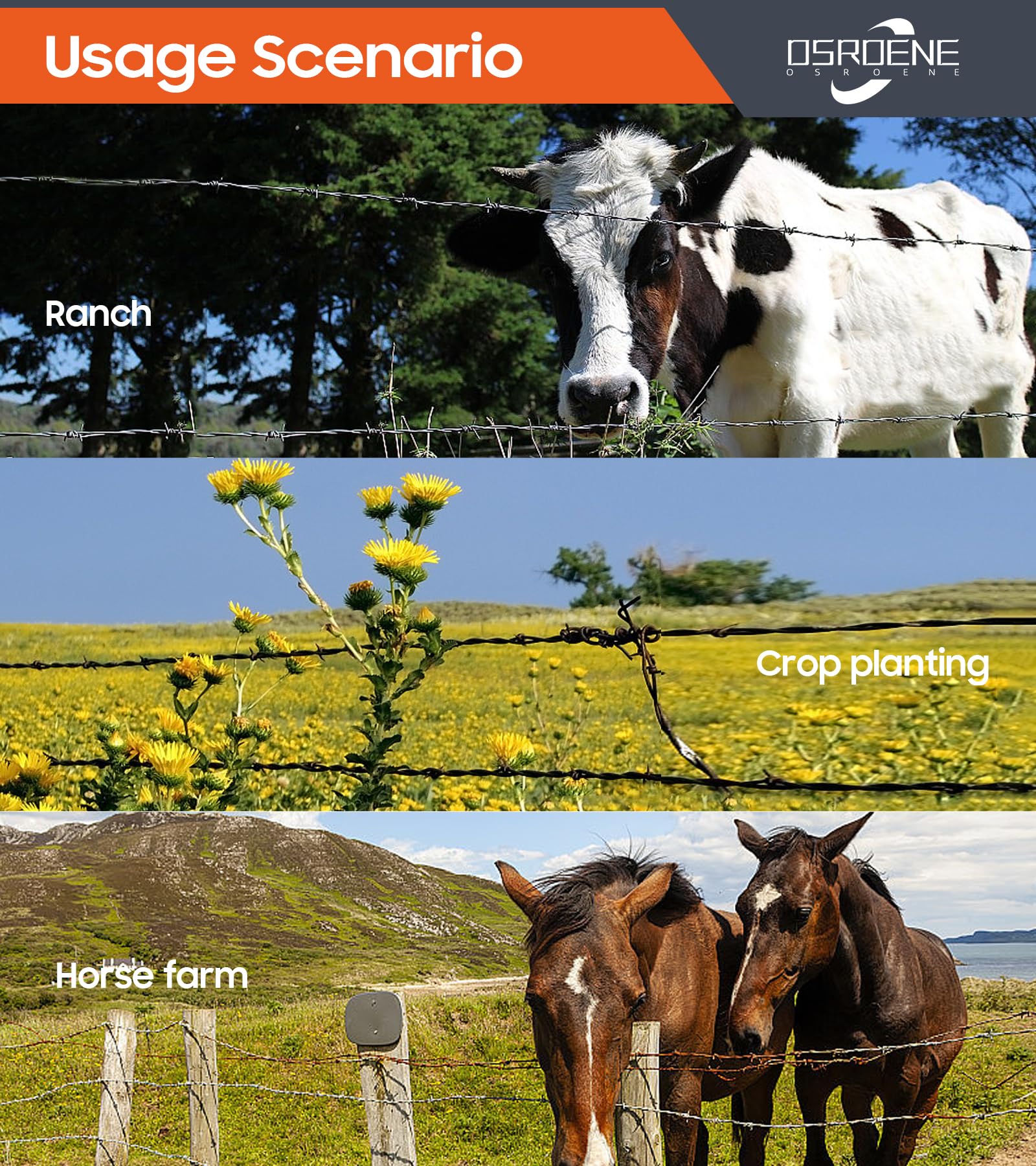 OSROENE fence fixer barb-wire focus aids secure installation and repair.