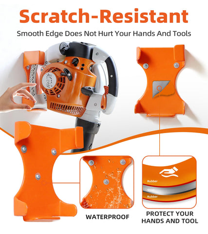 OSROENE no-retaining-pin design speeds hanging a Stihl BG-86.