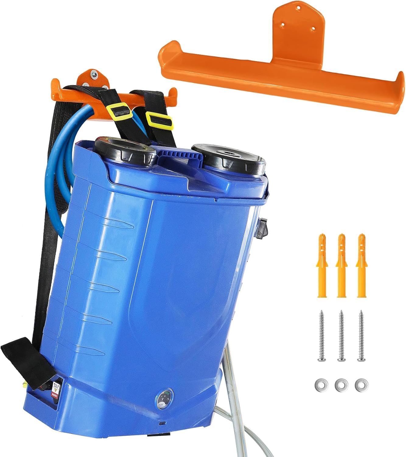 OSROENE wall-mount backpack sprayer rack 3-pack frees garage floor space