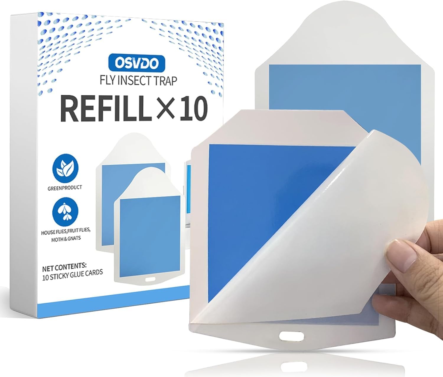 OSVDO glue cards for 10-trap refills providing long-lasting pest capture.