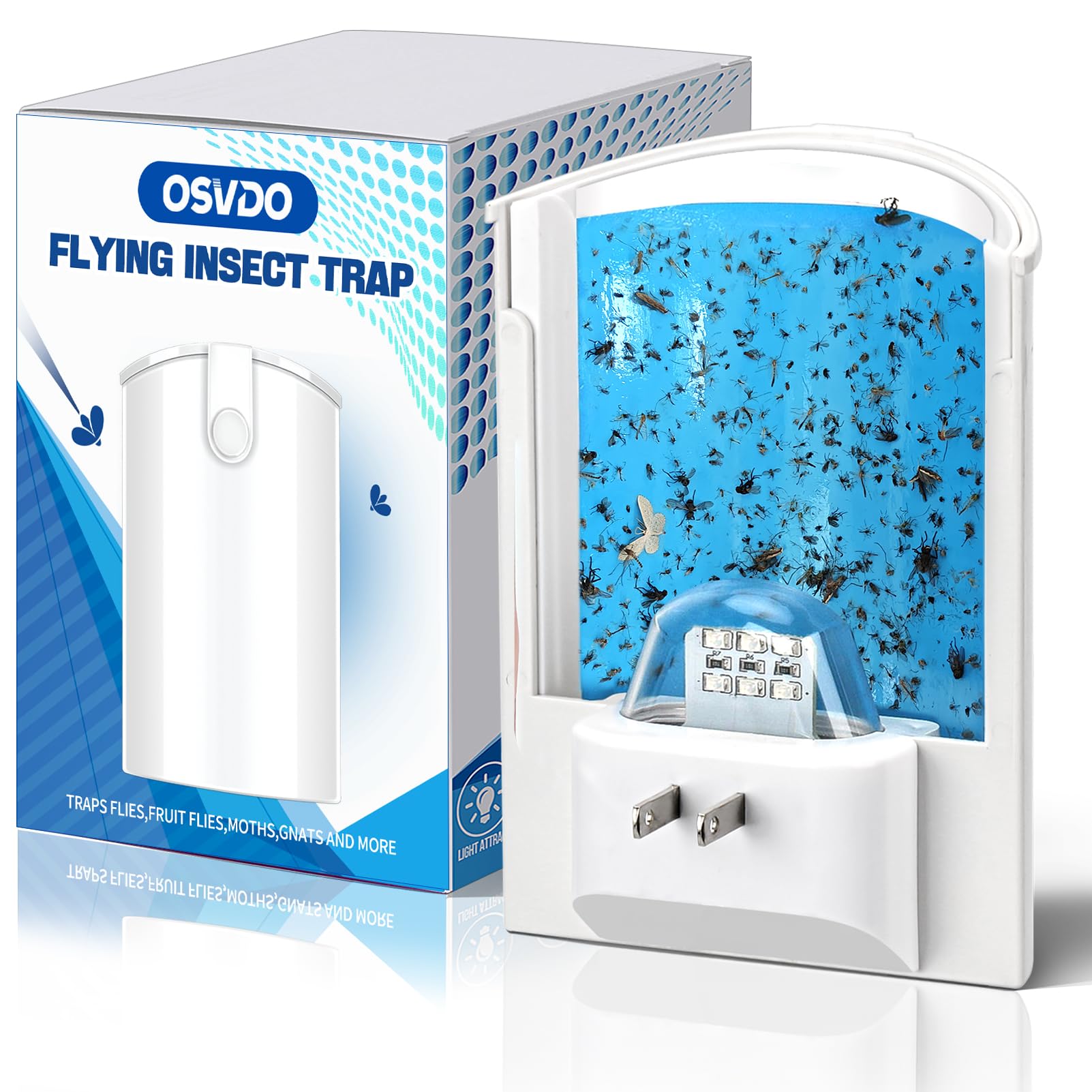 OSVDO Flying Insect Trap operates 24/7 for continuous attraction day and night.