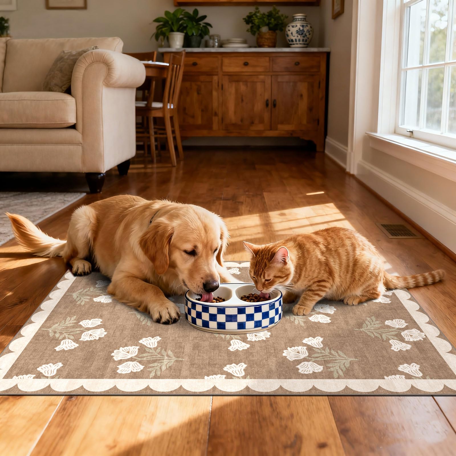 Othilic farmhouse entryway rug suitable for indoor or outdoor use
