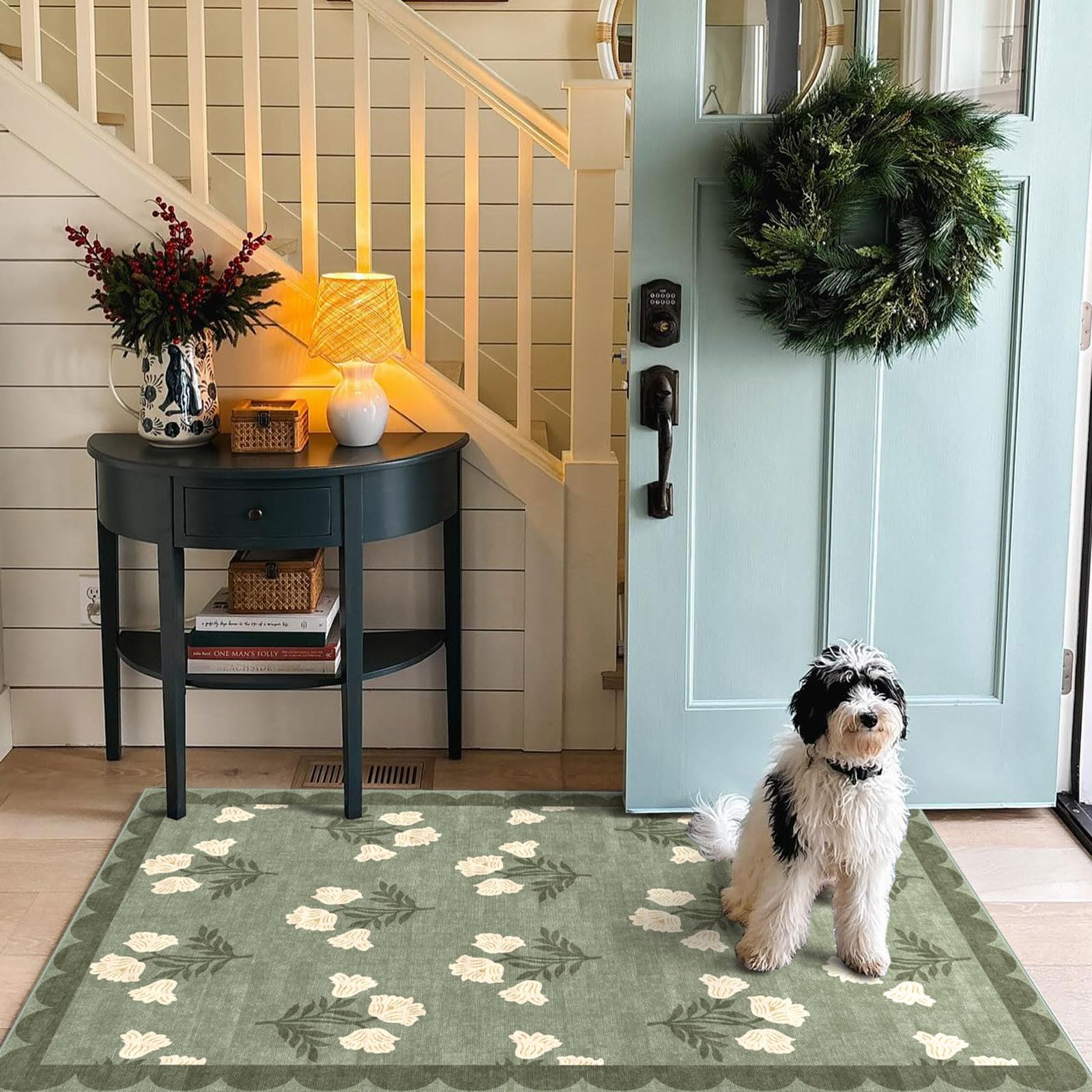 Othilic Floral Entry Mat entryway porch anchors a welcoming space