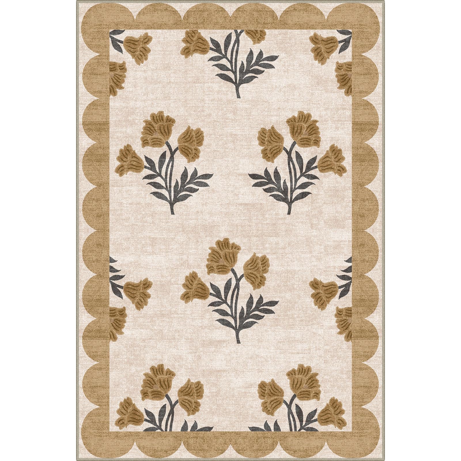 Othilic floral entry rug suited for kitchen, porch, or hallway.
