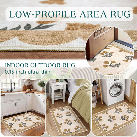 Othilic scalloped-edge doormat adds vintage charm to front porch.