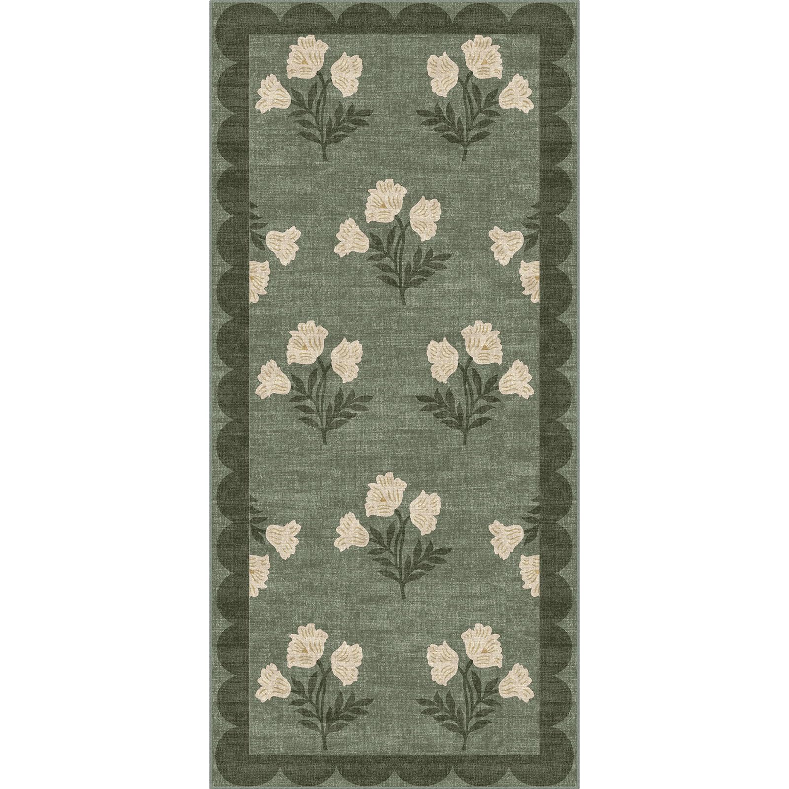 Othilic vintage floral-edge mat enhances cottagecore decor at the threshold.