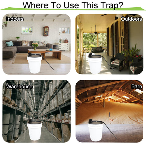 OTIHUG metal bucket lid suitable for indoor and outdoor trapping setups